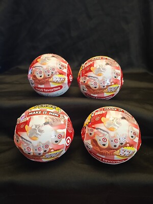 LOT OF 4 MGA Miniverse Make It Mini TARGET Food Favorites Mystery Capsule, NEW