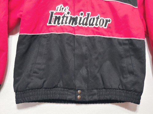Vintage Dale Earnhardt The Intimidator NASCAR Jacket Mens Medium Black Red - Picture 3 of 13