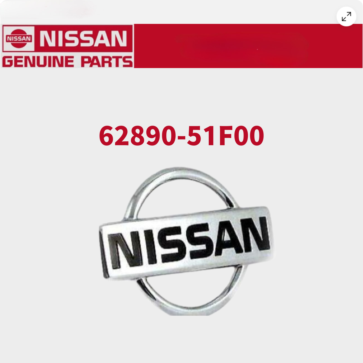 OEM Nissan 6289051F00 Emblem Front 62890-51f00 for sale online | eBay