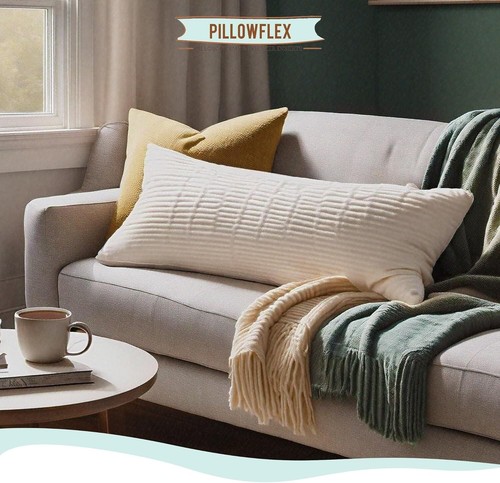 Plush 16x26 Down Alternative Pillow Inserts - Perfect for Housewarming Gifts - Picture 4 of 10