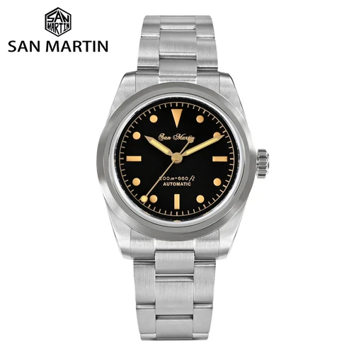 SAN MARTIN SN0106-G NH35 Automatik Edelstahl 37mm 20 ATM Herren Sportuhr - Bild 25 von 46