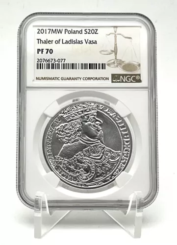 Poland  2017 History of Polish Coin Thaler of Ladislas Vasa Silver Coin NGC PF70