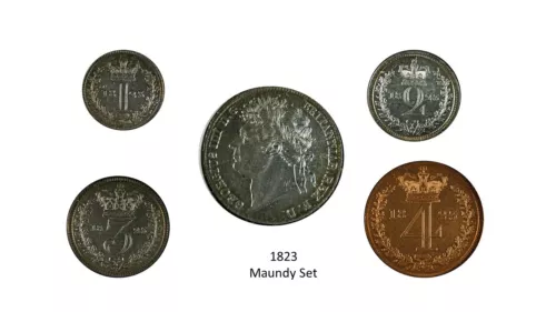 Great Britain 1823 George IIII Silver Maundy Set NGC