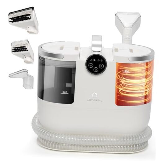 Portable Upholstery Spot Cleaner, Instant Heating Carpet Cleaner White