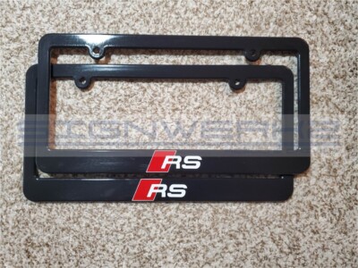 Audi RS License Plate Frame RS3 TTRS RS6 RS5 RS7 R8 2 color - Pair