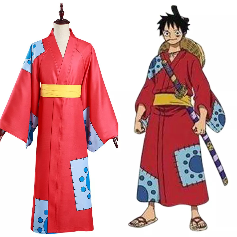 Ruffy One Piece Cosplay One Piece Wano Country Monkey D. Luffy Cosplay Costume Kimono Uniform Suit | eBay