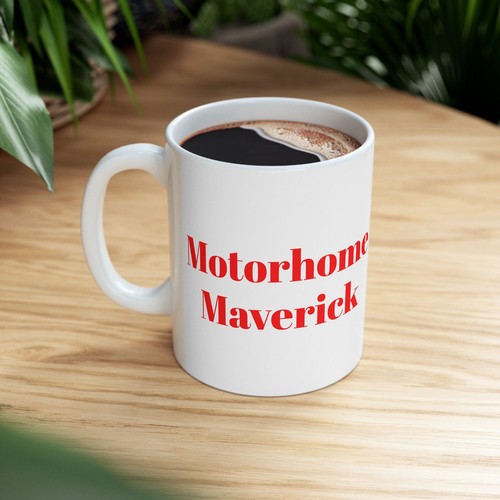 Motorhome Maverick RV Coffee Mug: Perfect RV Gift for Dad and Top Gun Campers - Picture 2 of 8