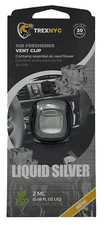 TrexNYC Car Air Fresh Vent Clip, Car Odor Eliminator, Liquid Silver, 0.07 FL.OZ
