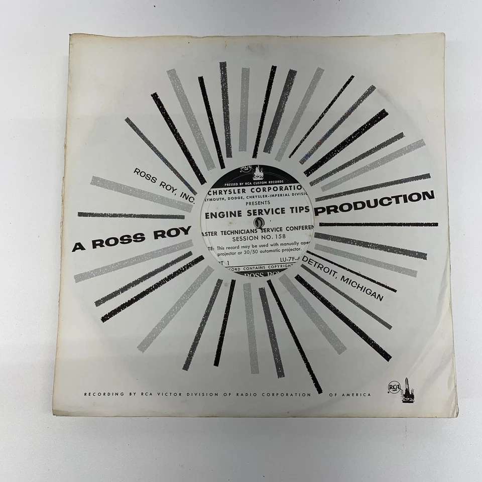 Lot of 16 10"LP Chrysler Corp.  ROSS ROY RCA Training Material Foto 2 de 4
