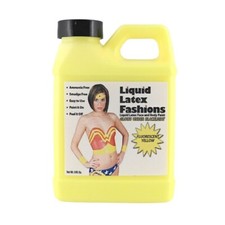 Liquid Latex - Fluorescent Yellow - 8 Fl Oz, Face and Body Paint, Blacklight