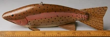 VINTAGE MICHIGAN JOHN FAIRFIELD ~TROUT FISH SPEARING DECOY~FOLK ART FISHING LURE