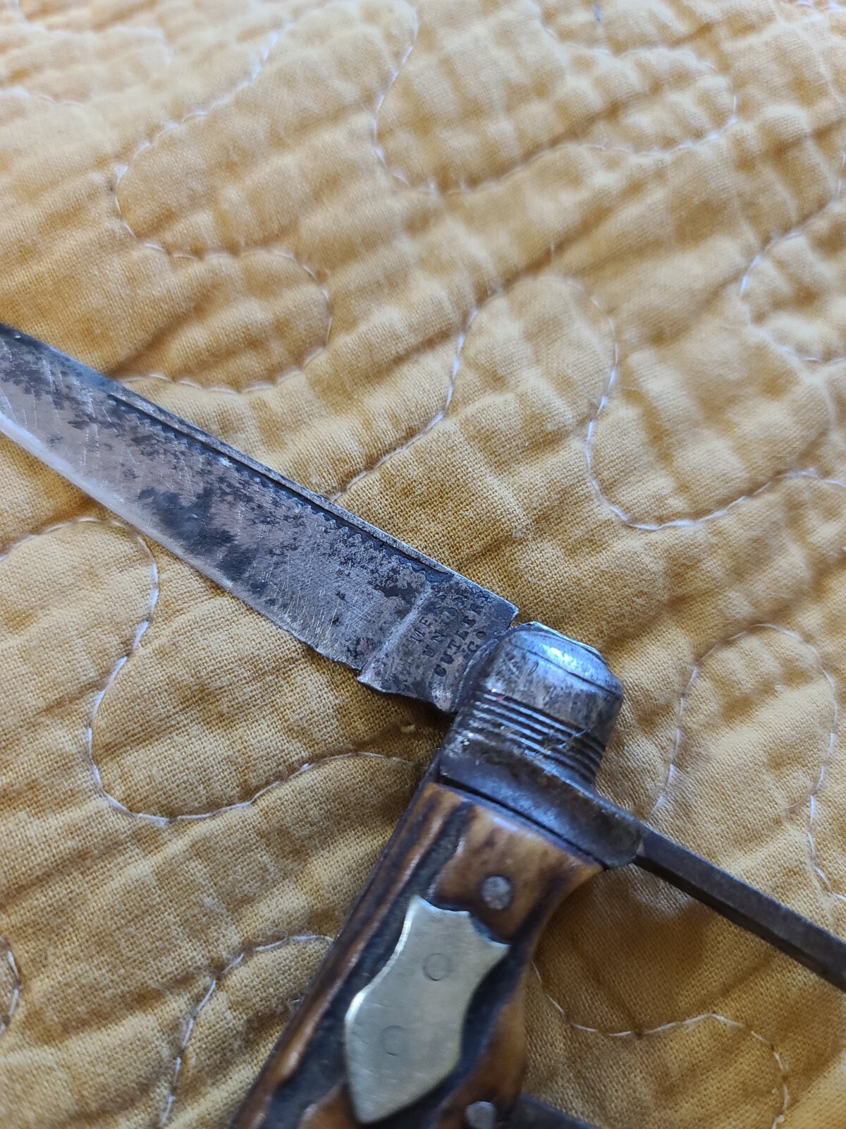 vintage mfrs union cutlery knife 1888 made in Chicago union cutlery