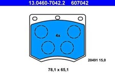 ATE Scheibenbremse Bremsbelagsatz Für FORD Capri II III Consul Cortina 1576612