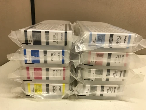 SET of 8 Genuine Epson T6361 T6362 T6363 T6364 T6365 T6366 T6367 T6369 Exp.2023