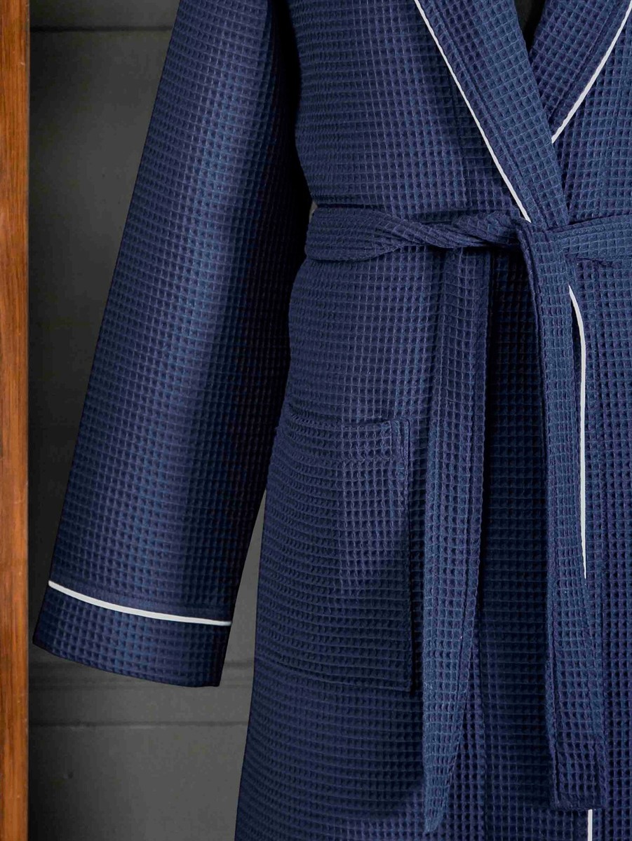 blue waffle dressing gown Micro Waffle Robe