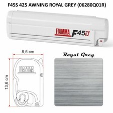 Fiamma F45s 425 Wind Out Canopy Awning White Case Grey Canopy Campervan Caravan
