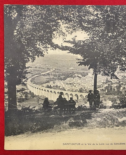 1900c *SAINT SATUR & LOIRE VAL SEEN FROM SANCERRE* FRANCE GIANT POSTCARD! RARE! - Picture 10 of 15