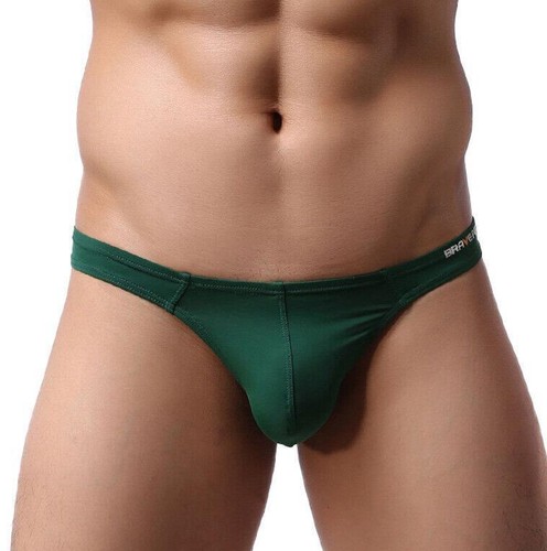 UK Men Briefs Low-rise Bulge Pouch Thong T-back G-string Bikini Underwear Undies - Picture 31 of 38