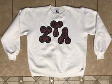 Vintage Russell Sweatshirt XL Zeta Tau Alpha Fraternity White Clean Made In USA