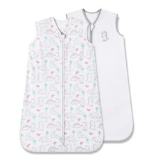 TILLYOU Sleep Sack Cotton Wearable Blanket Baby for Infant Newborn 0-24 M 2Pcs