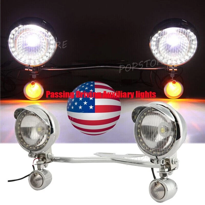 Kit de barra de luz de señales de paso para Harley Davidson Road Glide FLTR Fatboy Foto 2 de 4