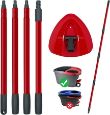 Mop Handle for Ocedar, Spin Mop Handle for O Cedar, 4-Section 30" to 58" Extenda