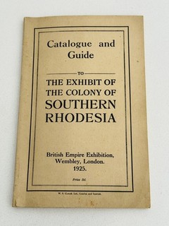 1925 British Empire Exhibition Wembley Southern Rhodesia Catalogue Guide Booklet