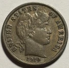 1910 Barber Dime — AU Condition 🔥 Original Surfaces