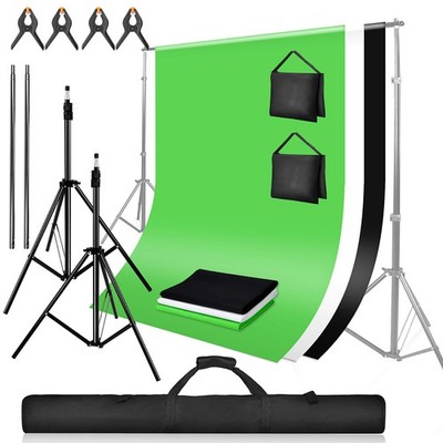 3x2M Hintergrundsystem mit Tasche Fotostudio Teleskop Hintergrund Mit Tasche