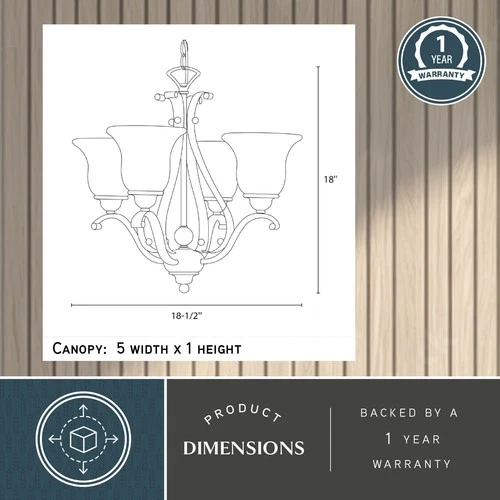 Vaxcel Lighting CH35404 Nickel Monrovia 4-Light 18-1/2"W Chandelier - Picture 6 of 10