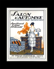 1920 Geneva Industrial Exhibition Autumn Fair - Matted for 11x14 Frame