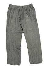Suitsupply Ames Pleat ES Linen Trousers Pants Mens Size 32x27 Drawstring Gray