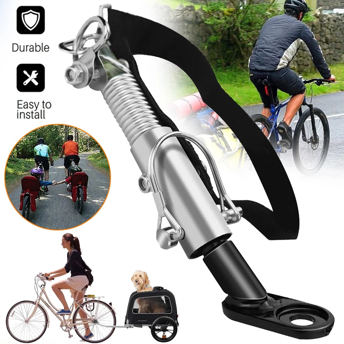 Rimorchio per bicicletta, gancio di traino