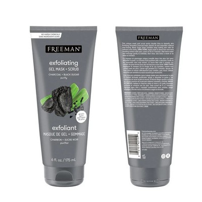 Freeman Charcoal Black Sugar Polishing Mask Scrub Clear Pores 175ml Vegan Detox