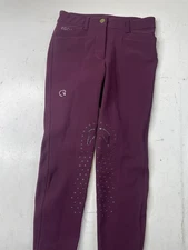 EGO7 Breeches Pants Size IT 36 US 0 Purple Riding Equestrian Horse BJUEJ
