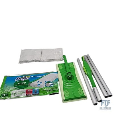 Swiffer Sweeper Basis-Set mit 1 Mopp, 8 trockenen Tüchern und 3 feuchten Bodentü