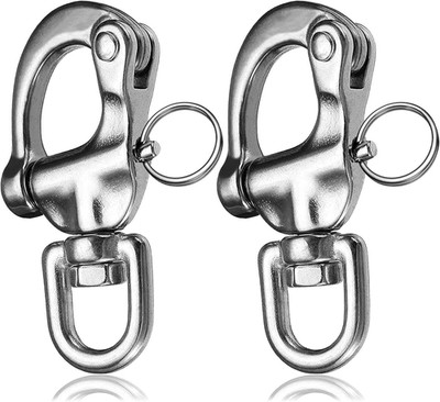 Snap Shackle 316 Stainless Steel Swivel Shackle Sailing Halyard, Quick Release S