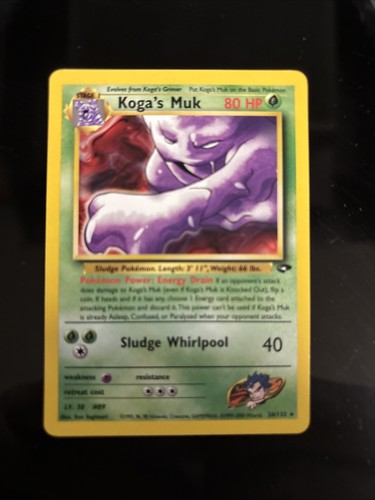 Pokémon Koga’s Muk #26/132 Non-Holo 2000 Unlimited Gym Challenge NM-MINT UNPLAYE
