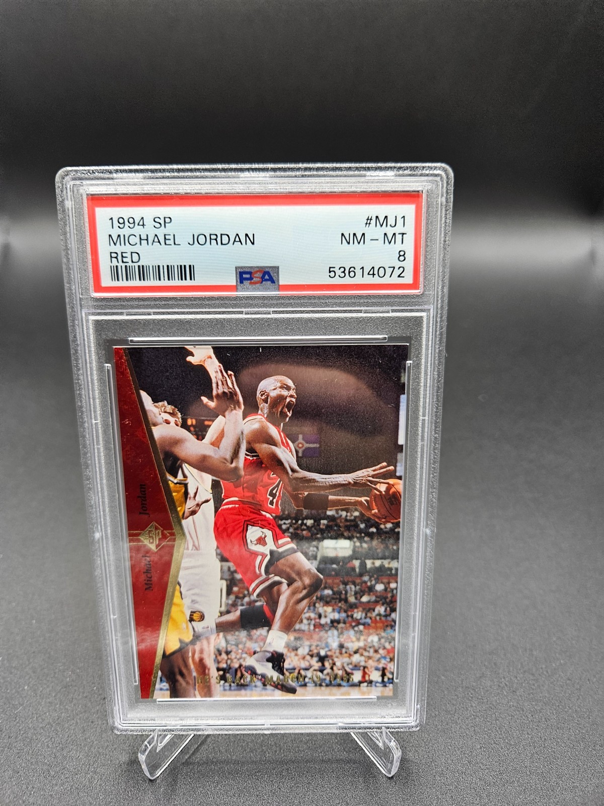 1994 UPPER DECK SP RED #MJ1 MICHAEL JORDAN PSA 8
