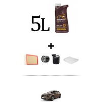 Hoffcar Wartungskit 4 Filter Und 5L ÖL FüR Mercedes Gla (X156) Gla 180 Cdi 80K
