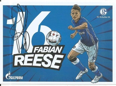Fabian Reese - Schalke 04 - Saison 2016/2017 - Autogrammkarte - Druck