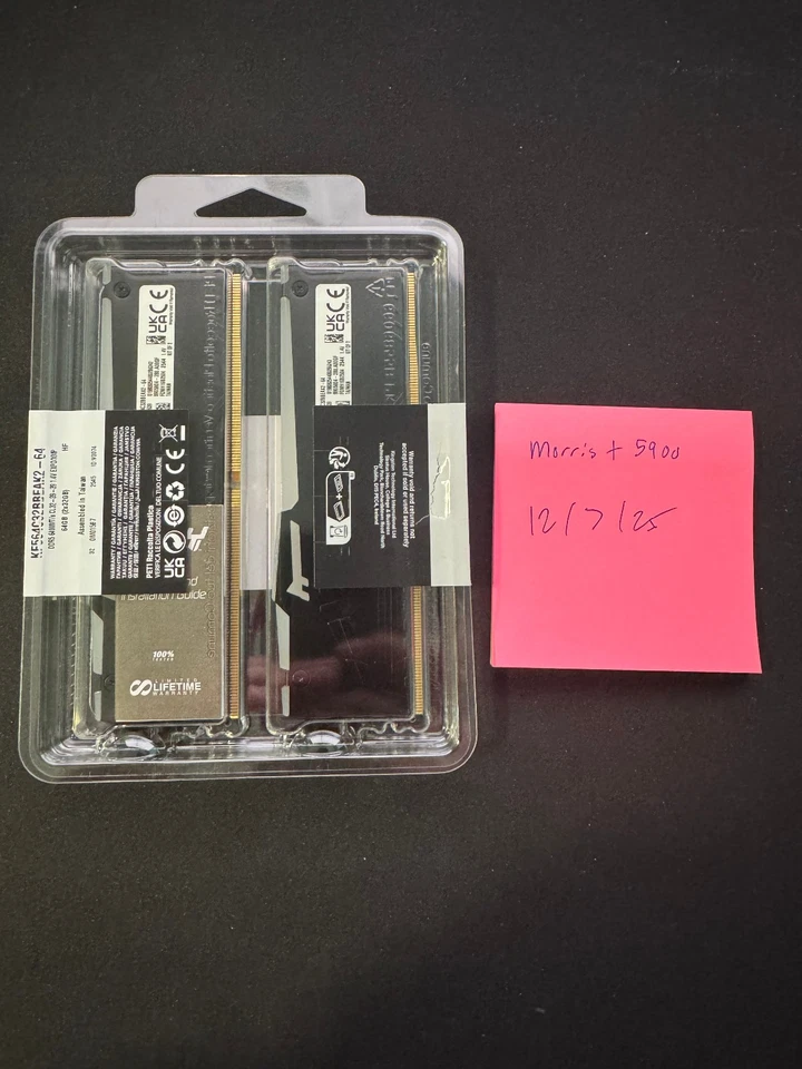 Kingston FURY 64GB KIT DDR5 6400 RGB KF564C32BBEAK2-64 AMD EXPO XMP CL32-39-39 - Image 2 of 3