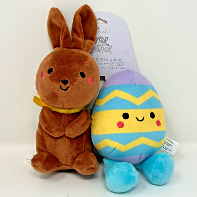 Hallmark Easter Better Together Chocolate Bunny and Egg Magnetic Plush NWT