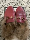 Gucci Fur-Lined Princetown Mules Horsebit Loafers Leather- IT Size 37 Pristine — photo 1