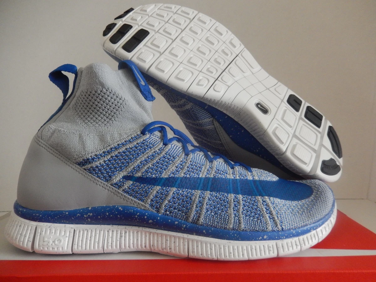 Nike Men’s Feee Flyknit Mercurial Trainers in Light Gray and Navy Amazon.com | NIKE Men main image 3