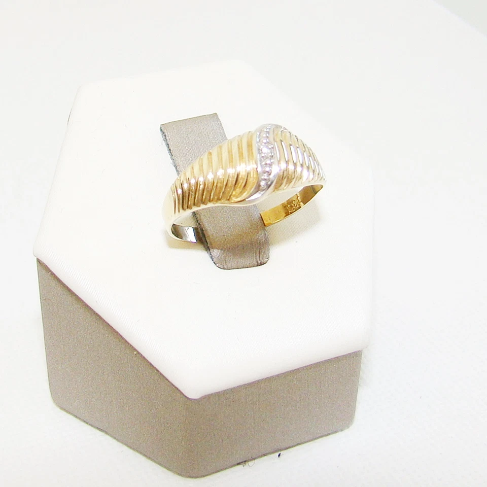 Ring Gold 333er Diamant 8 kt Goldringe Diamantringe Edelstein Goldschmuck - Bild 2 von 4