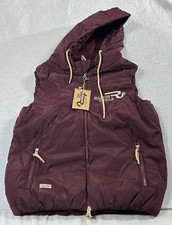 Ranch Girls Hooded Vest Dark Wine Sleeveless Full Zip Size Large