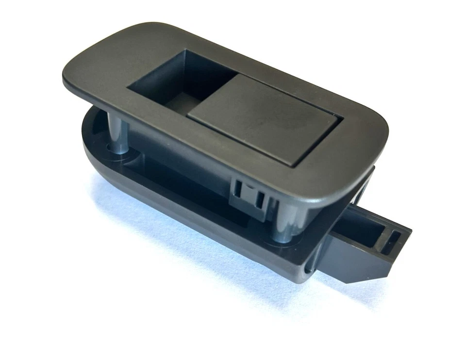 10 x Black Flush Fit Door Drawer Catch Latch Handle Camper/Van/RV/Caravan/Wood - Image 2 of 2