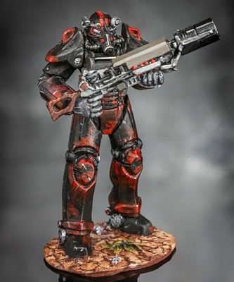 Painted Tin Toy Figures 54mm T 60 Power Armor Exoskeleton Model Fallout Cosplay Ebay