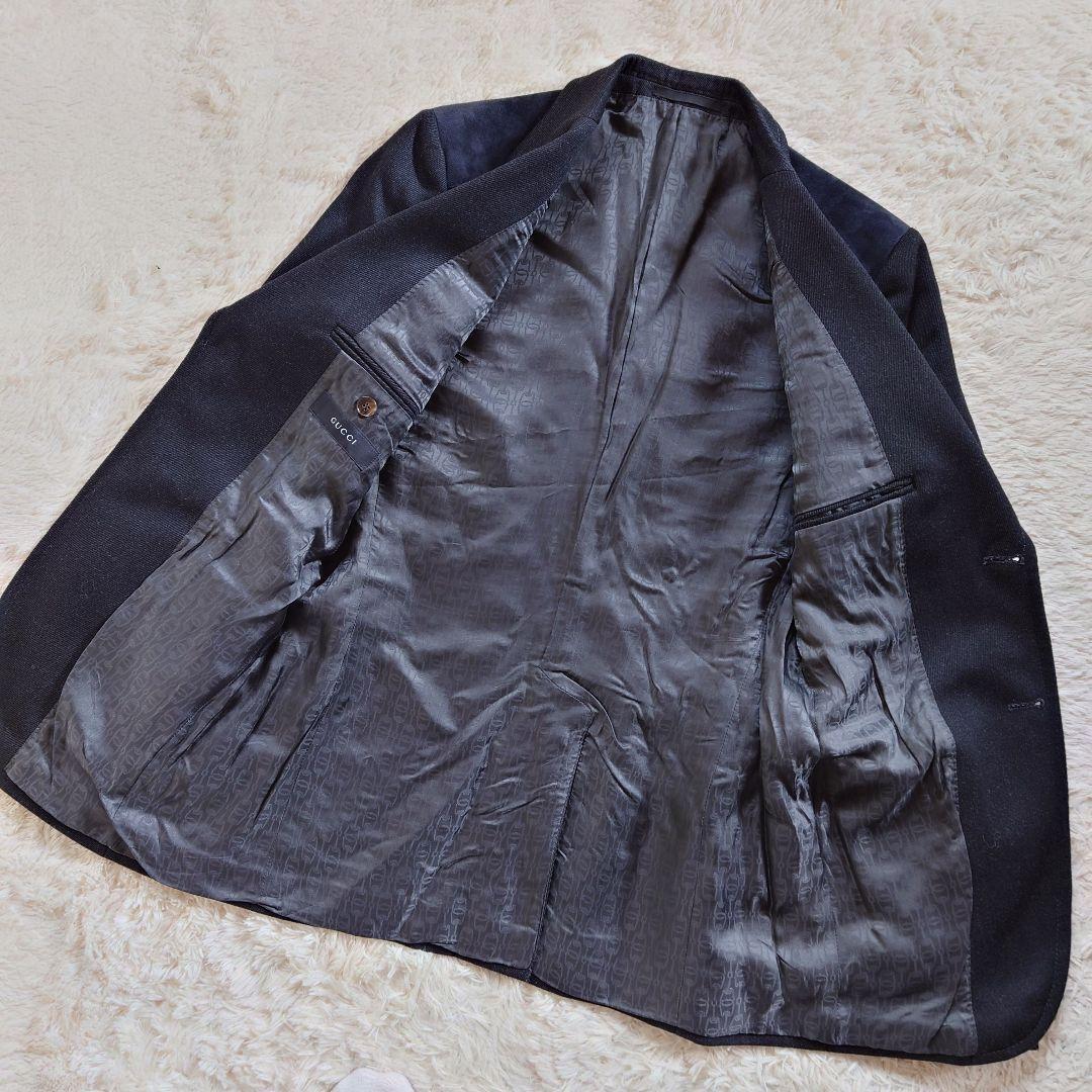 グッチ　ダブル　ストライプ ダブルブレスト テーラードジャケット　トムフォード期 GUCCI - 美品 GUCCI グッチ トムフォード期 ストライプ柄
